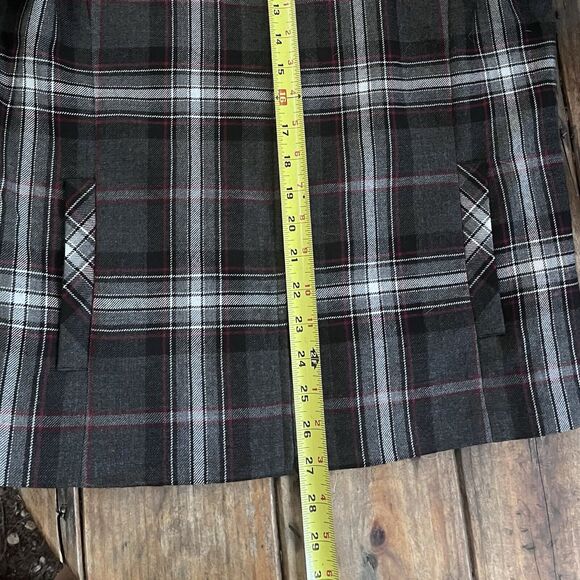 Appleseeds Wool Plaid Jacket Womens 10 Gray Clueless Preppy Academia Outlander - Picture 9 of 9